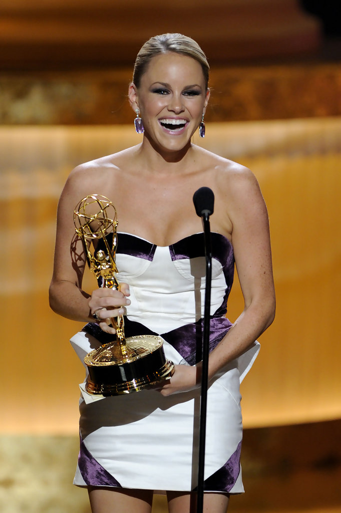 Julie Berman wearing GUiSHEM at the 37th Annual Daytime Entertainment Emmy Awards at the Las Vegas Hilton on Las Vegas, Nevada, USA