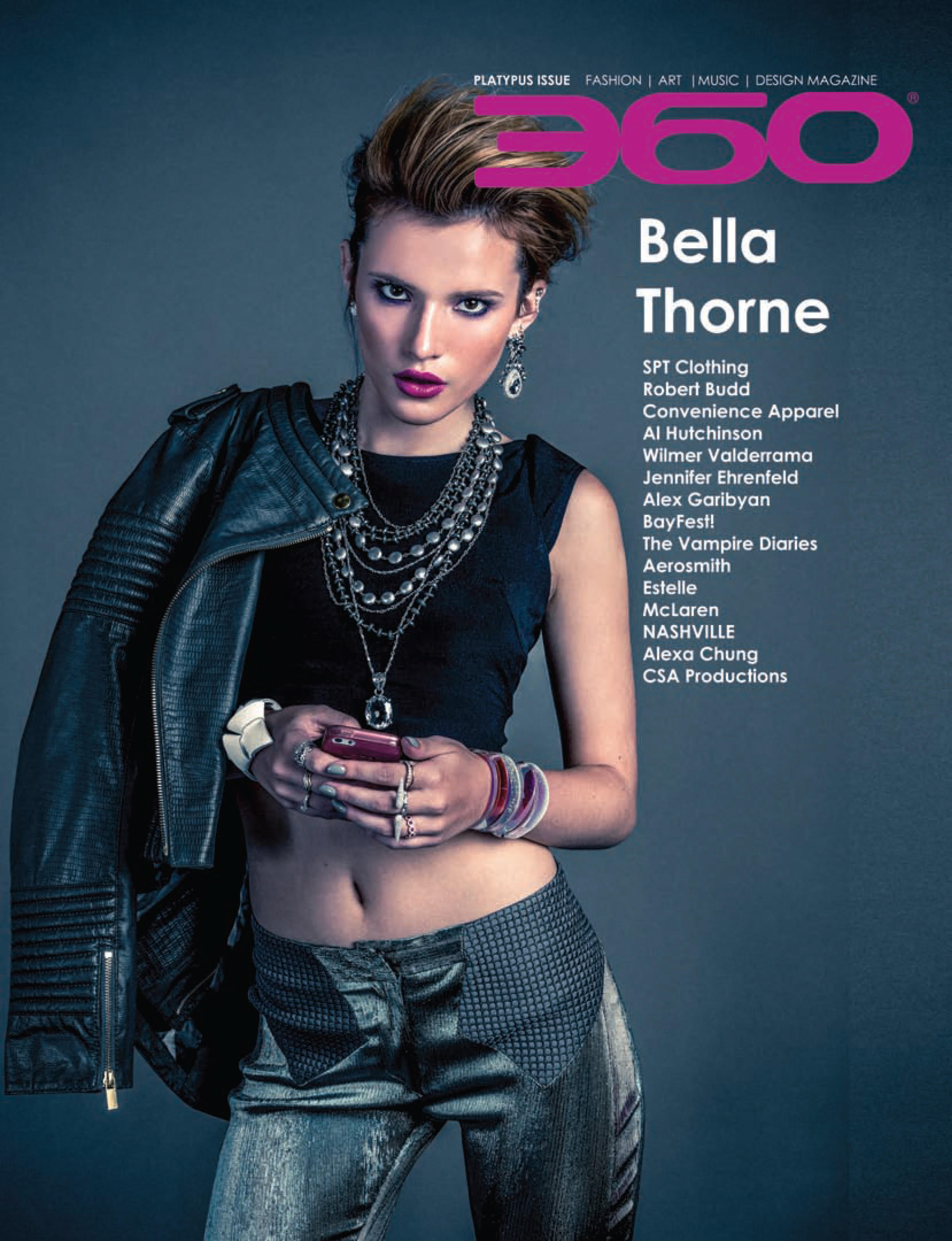 Bella Thorne wearing GUiSHEM inside spread of 360 Magazine October Issue 2014