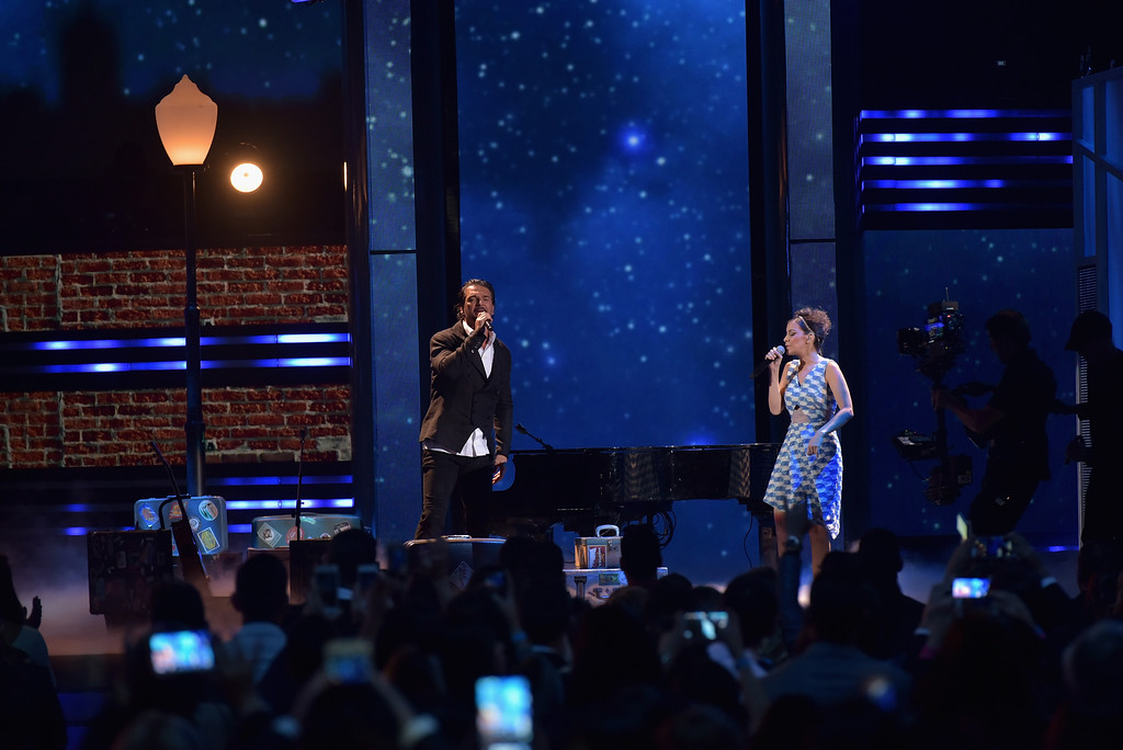 Gaby Moreno wearing GUiSHEM attended the Premios Lo Nuestro at the American Airlines Arena - Miami, FL February 19th 2015.