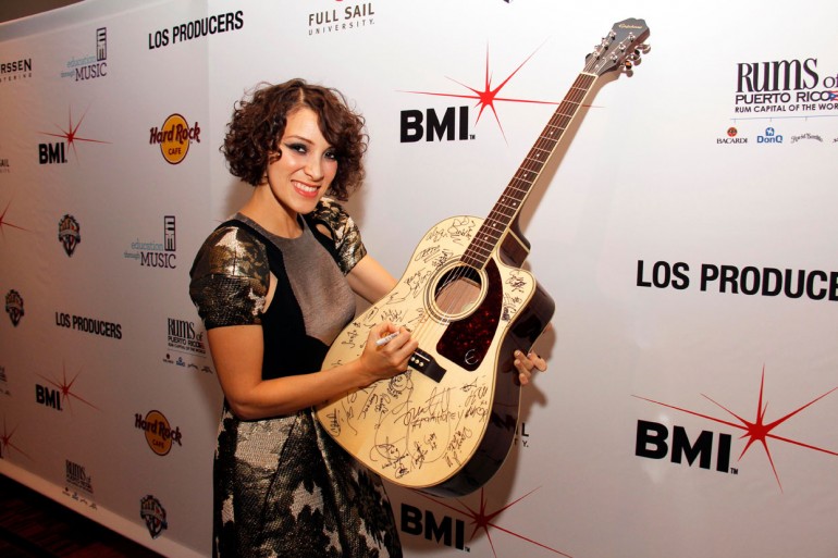 Gaby Moreno Wearing GUiSHEM attended the Latin Music´s Brightest Stars Rock BMI and Los Producers´ - Los Angeles, CA. November 20,2013